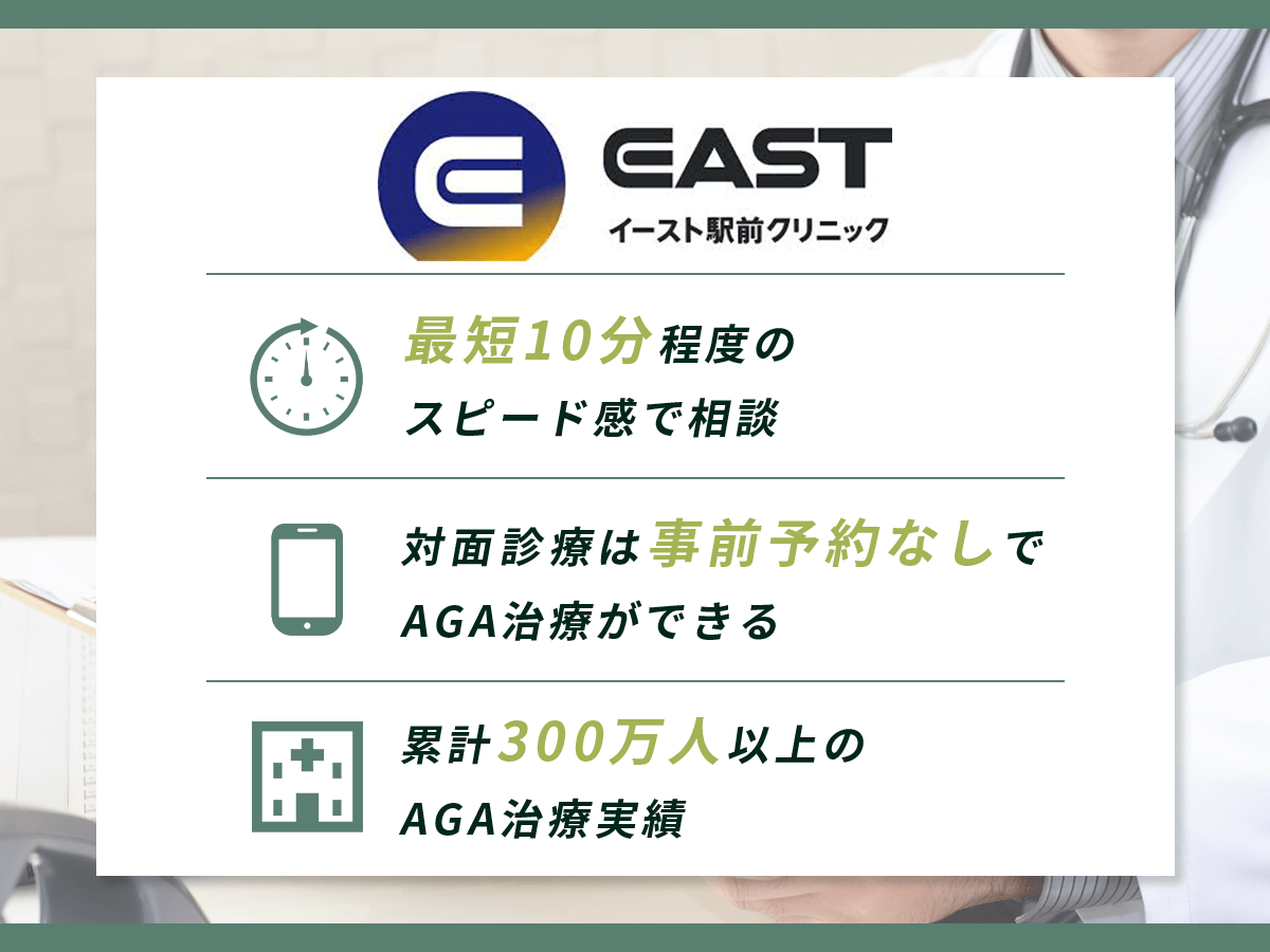 イースト駅前クリニック:2025年2月版AGA治療おすすめクリニック⑤